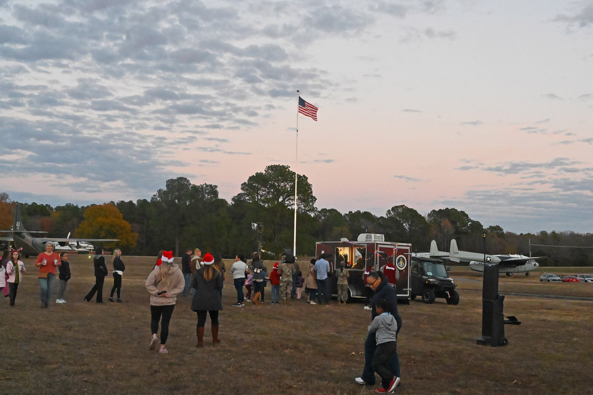 Families enjoy the Holiday Tree lighting ceremony in Heritage Park