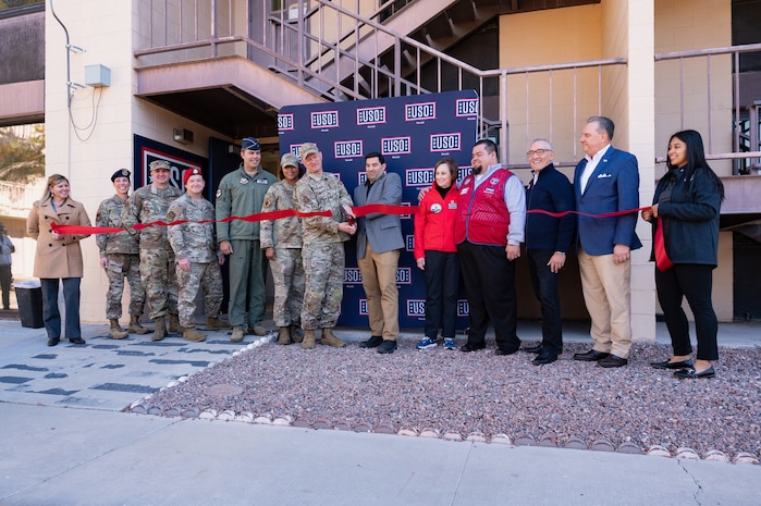 After years without a USO due to the old building being condemned, a new building was opened in a newly renovated dormitory building.