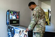 After years without a USO due to the old building being condemned, a new building was opened in a newly renovated dormitory building.