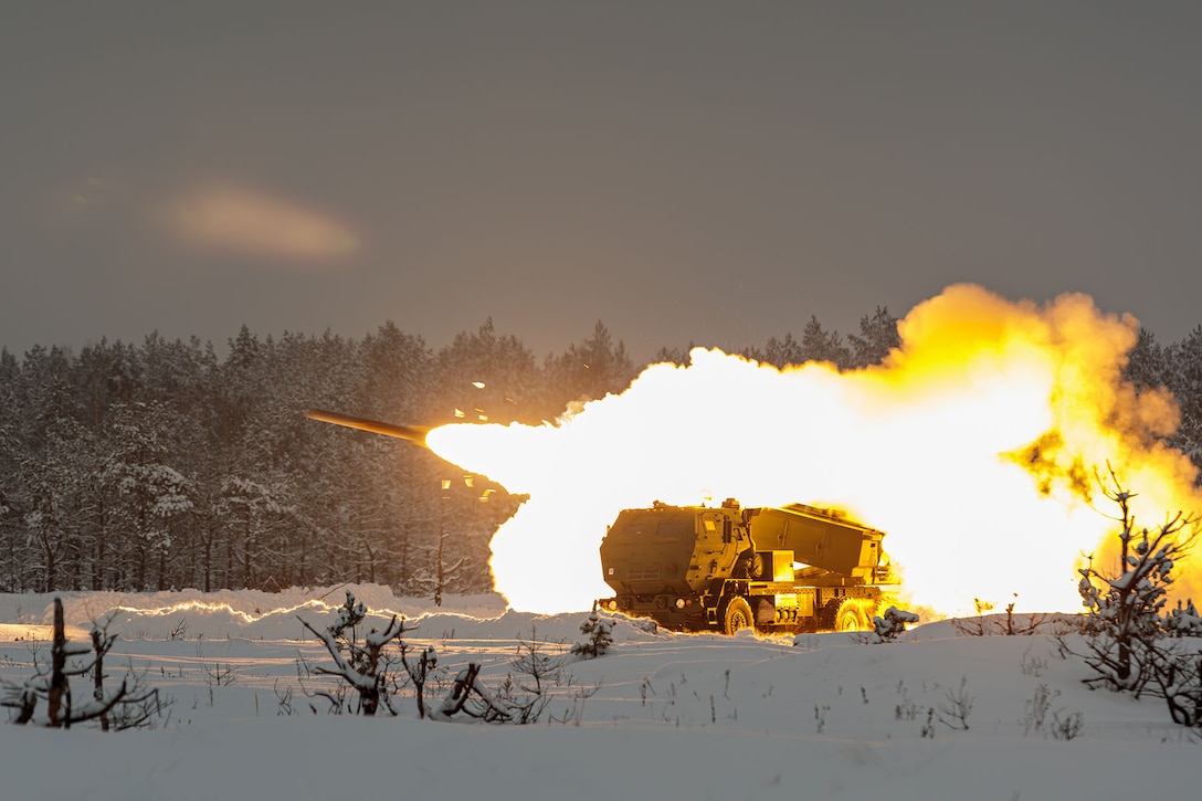 A rocket is fired during a training exercise.