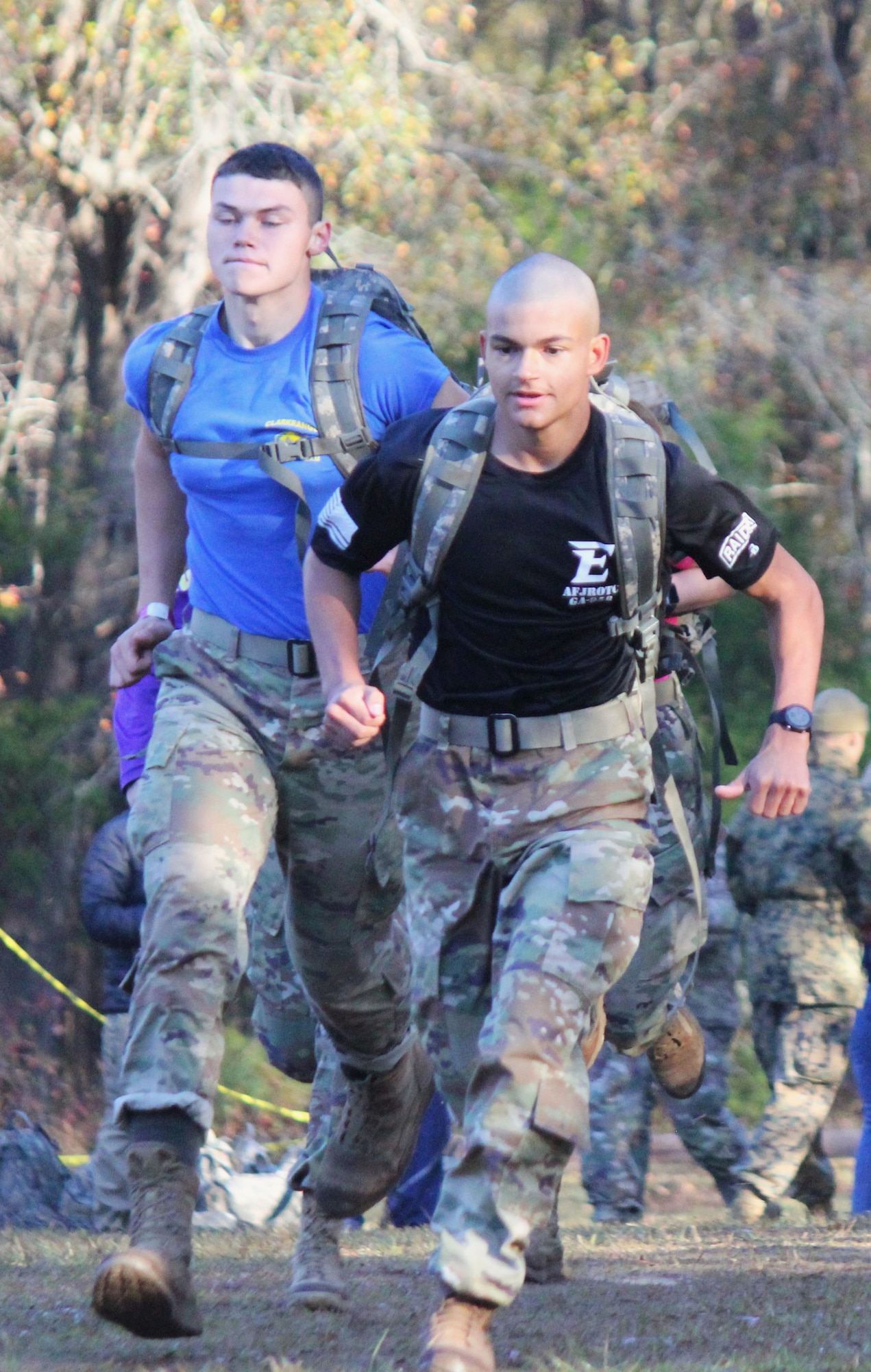 Cadet Klugo competes in the "Ultimate Raider" event.