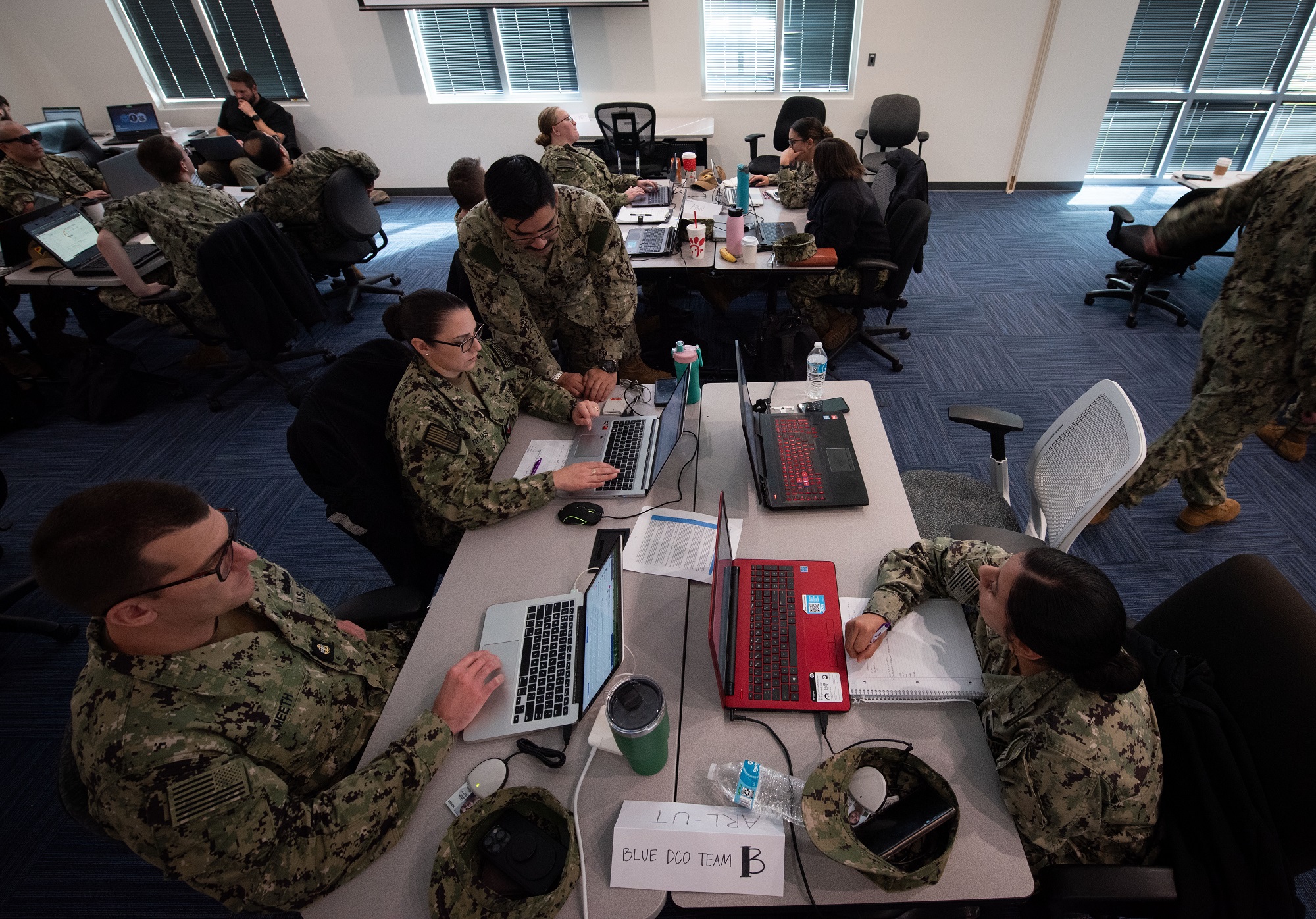 Navy Reserve Sailors from the Naval Information Warfare Systems Command (NAVWAR) Reserve Program Cyber Pillar participate in GIBSON CASTLE 23 in Charleston, South Carolina. The four-day exercise, hosted by Naval Information Warfare Center (NIWC) Atlantic’s Cyber Security Service Provider (CSSP), was designed to teach the Reserve Sailors strategies in defensive cyber operations.