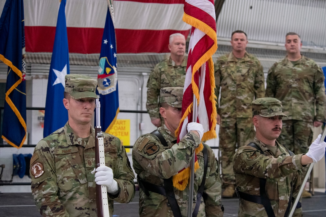 Members of the 151st Wing celebrate the Change of Command and redesignation.