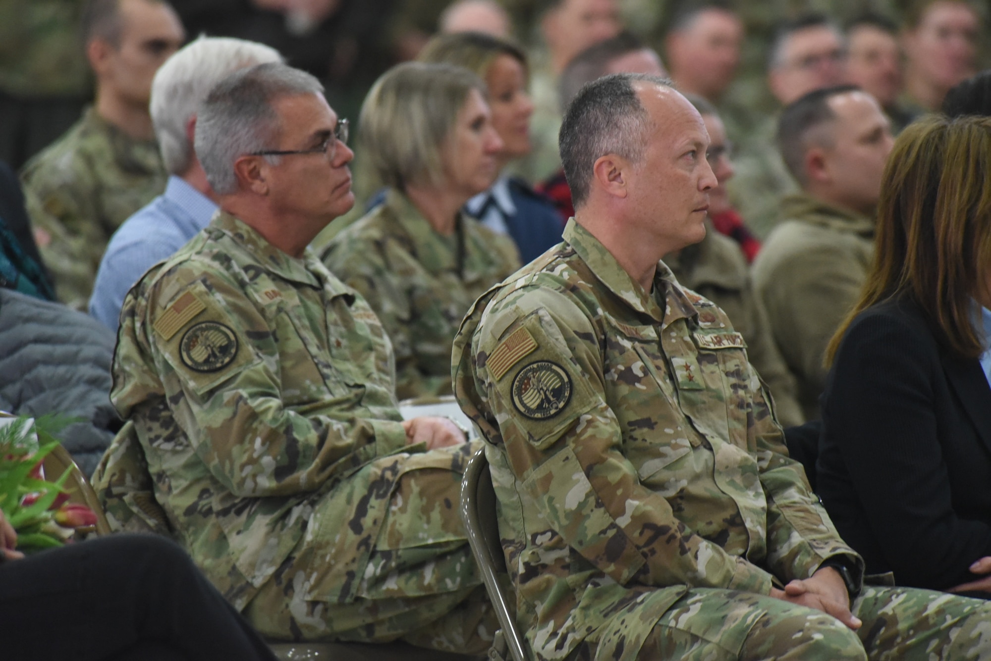Members of the 151st Wing celebrate the Change of Command and redesignation.