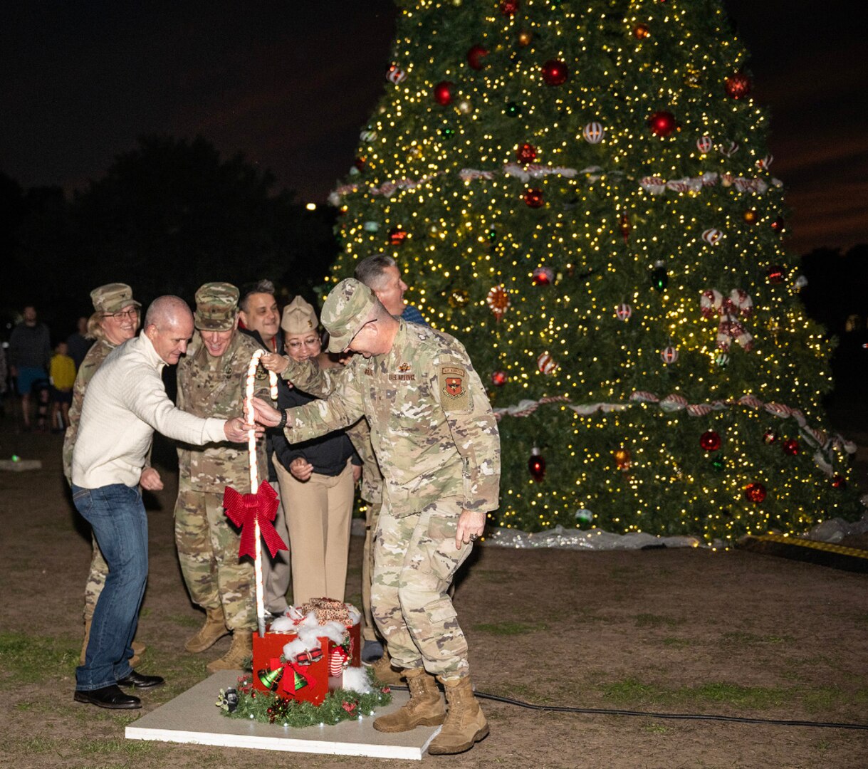 Holiday tree lights at JBSA-Fort Sam Houston