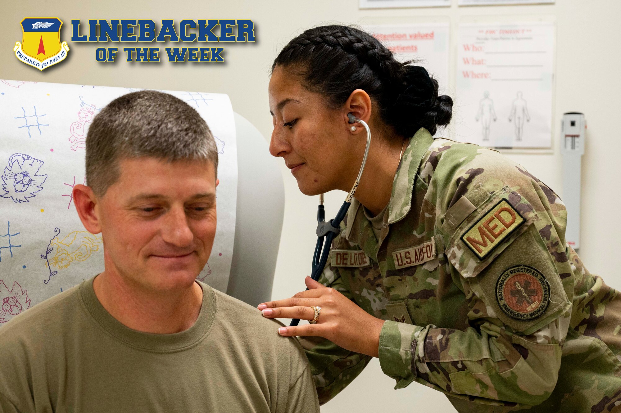 Photo of an Airman taking vital signs