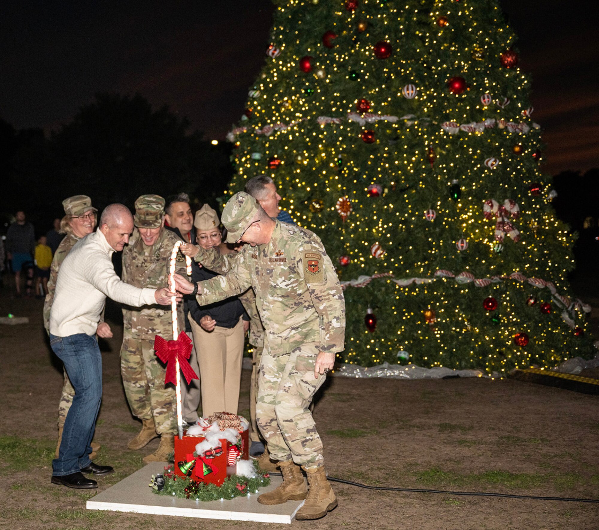 Holiday tree lights at JBSA-Fort Sam Houston