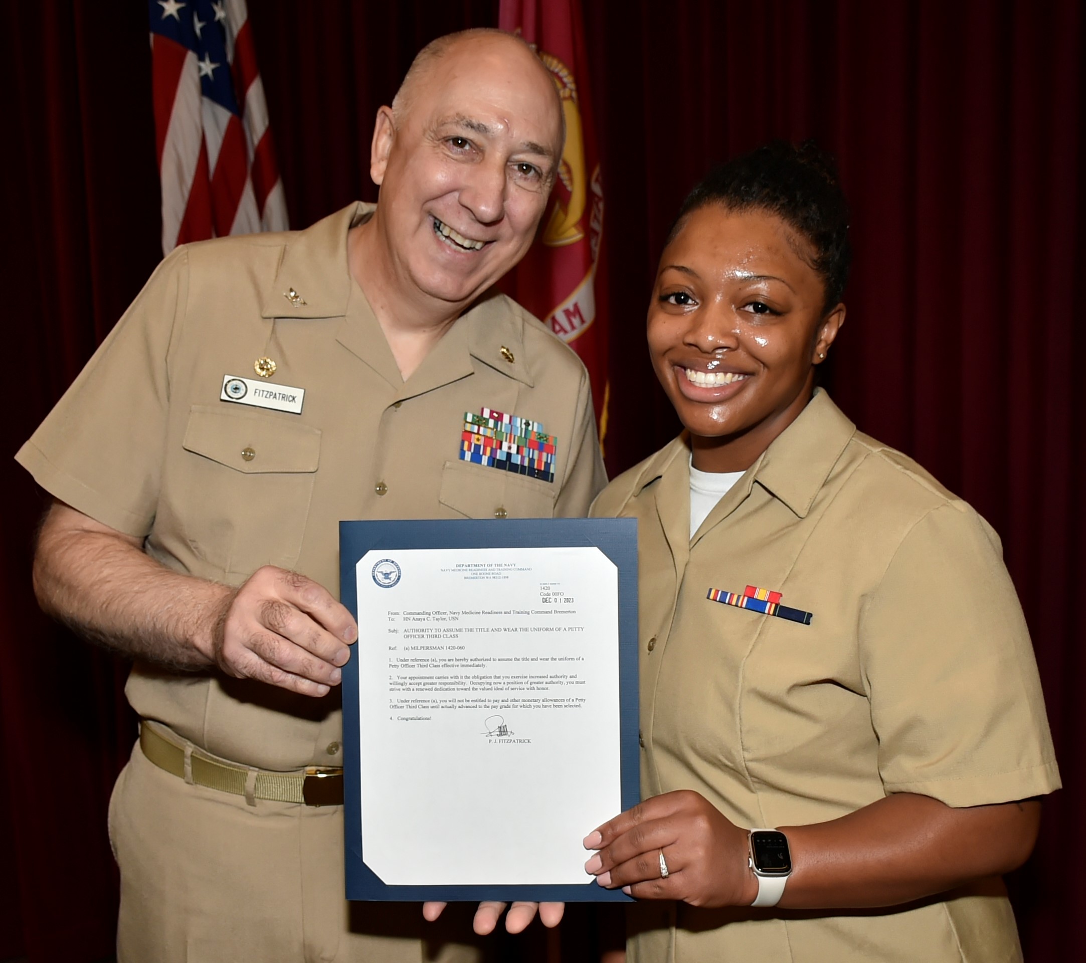 Frocking Friday at Navy Medicine Readiness Training Command Bremerto