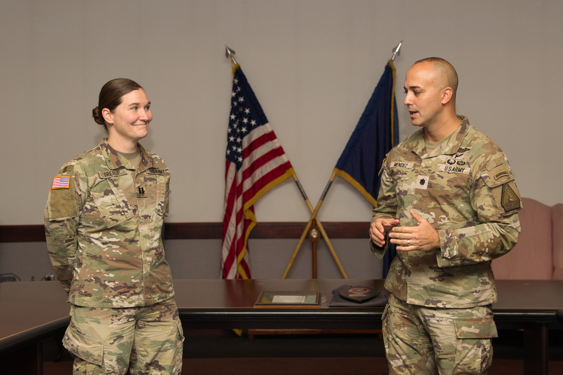 Capt. Sarah Drerup receives the Supreme Allied Commander Europe's Recognition Award