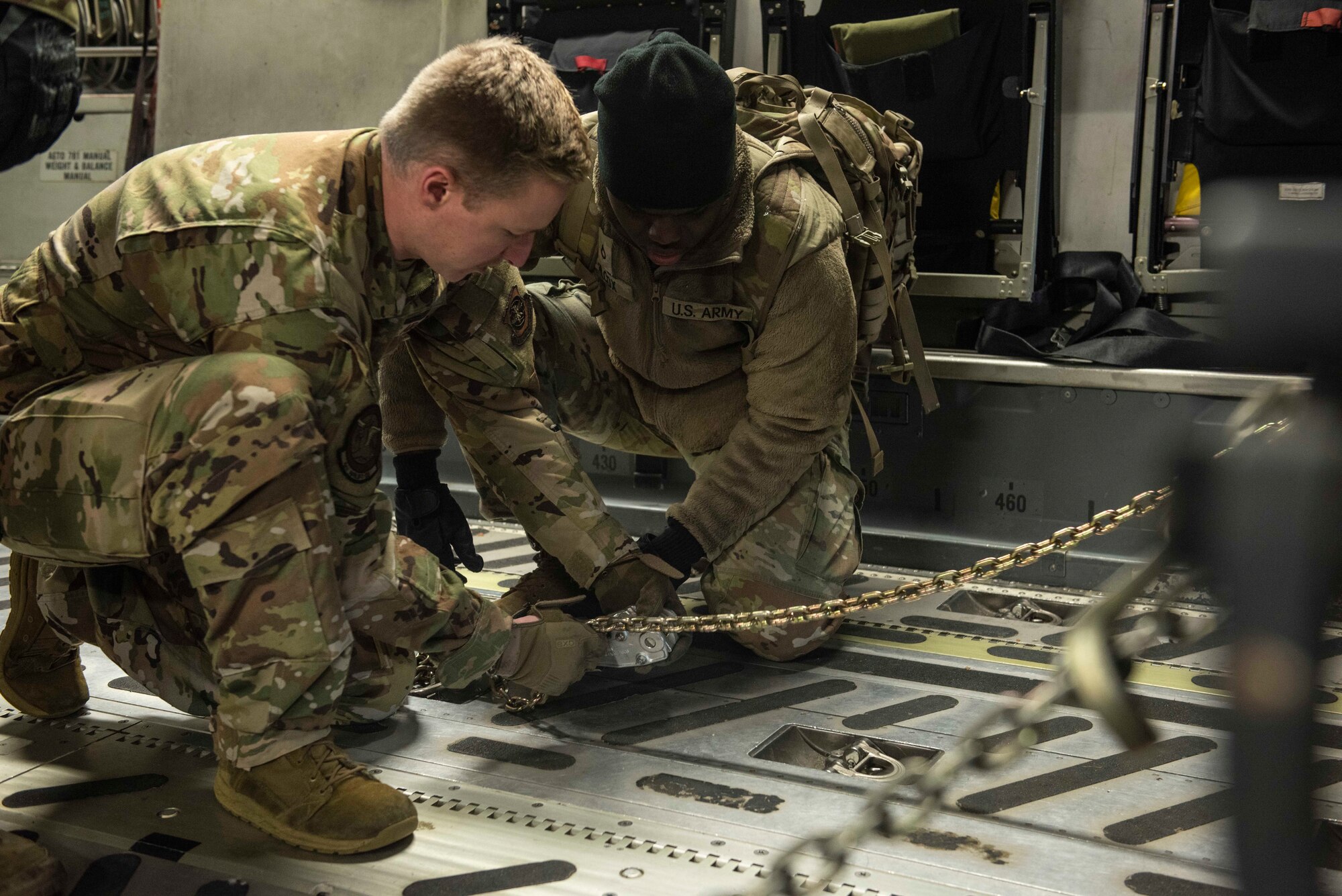 The joint training assessed the units’ abilities and knowledge in mission essential tasks and static cold loading for personnel and equipment.