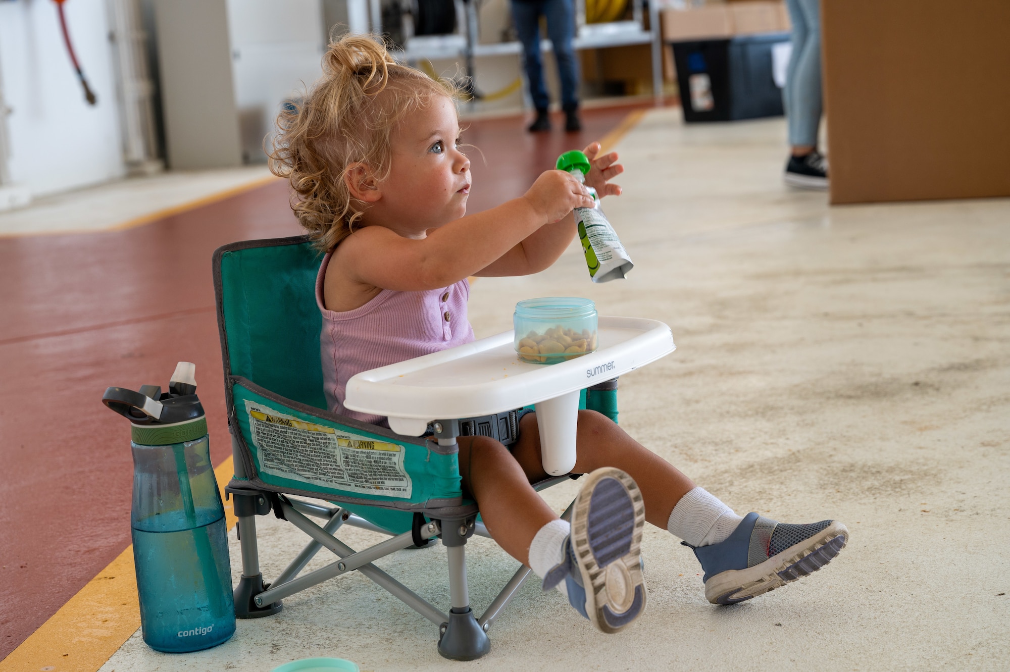Photo of a child eating snacks