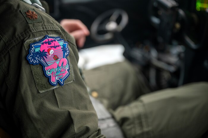 Photo of the patch for Operation Christmas Drop 2023
