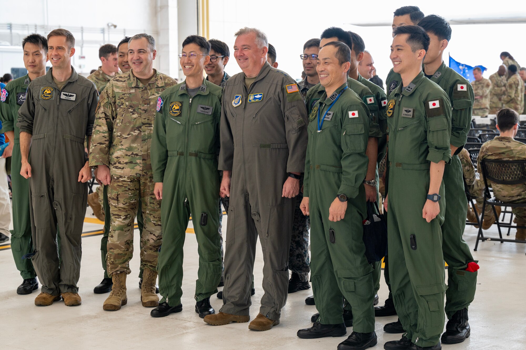 Photo of a U.S. Air Force leader standing along side Ally and partner leaders for a group photo