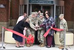 Brig. Gen. Lance Raney, Col. David Zinnante and Marri Fryar cut the ribbon with some of the team members who were dedicated to make the initiative work. Mrs. Tiffany Wise, Maj. (Ret.) Santwon Walker, Col. David De Blasio, Dr. Manpreet Bhutani, Dr. Dinesh Chandra and Maj. Robert Gaeta.