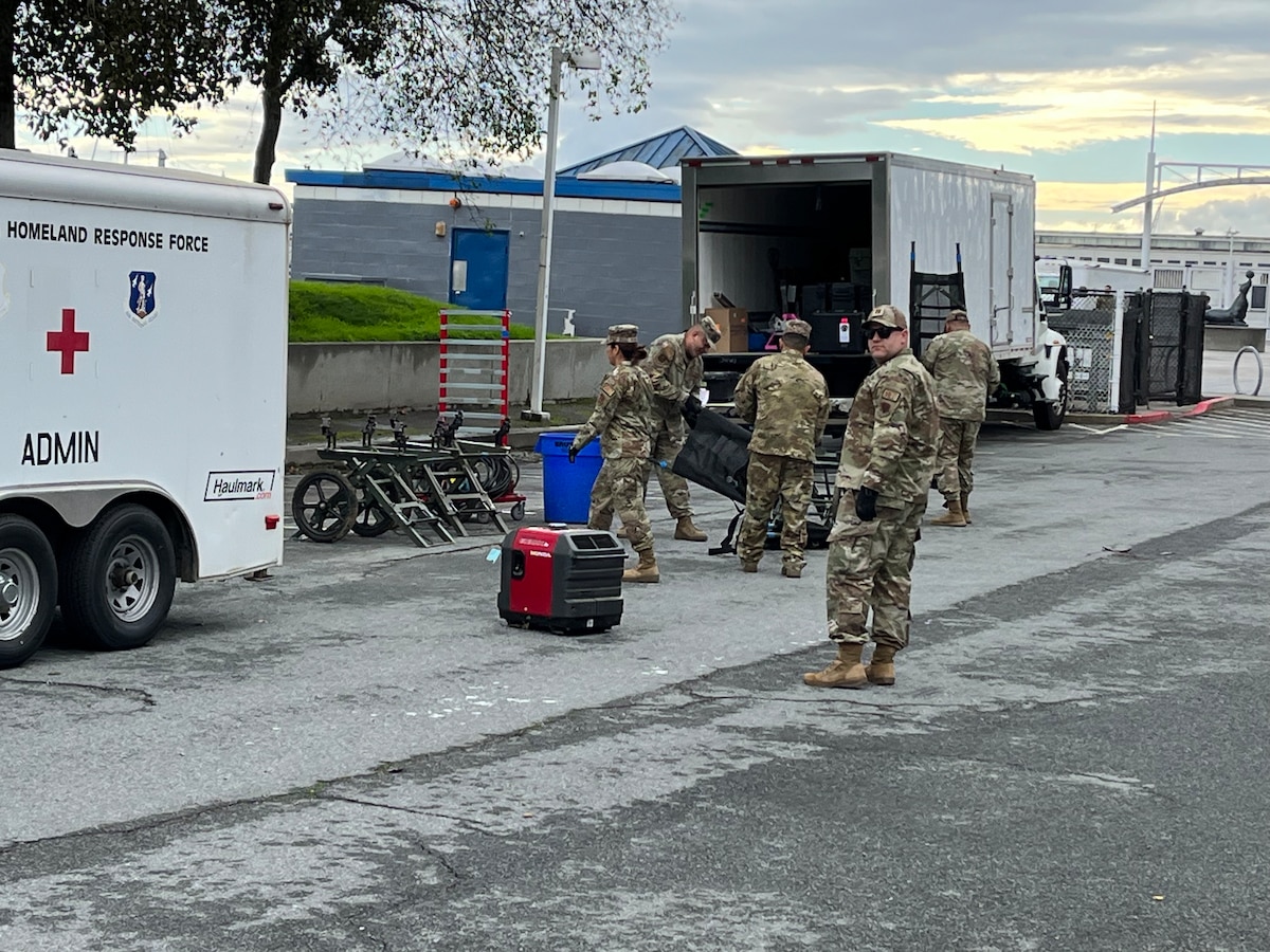 144th Medical Detachment setting up for APEC.