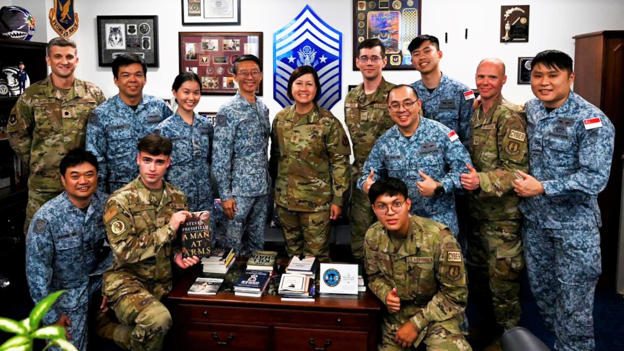 BESPIN and Singapore Air Force Group Photo with Chief Master Sergeant of the Air Force JoAnne S. Bass