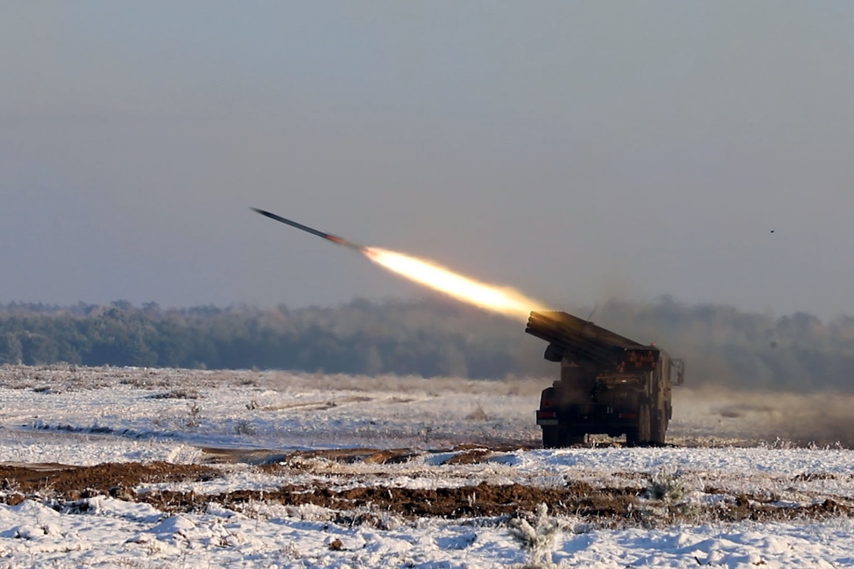 A rocket is fired during a training exercise.