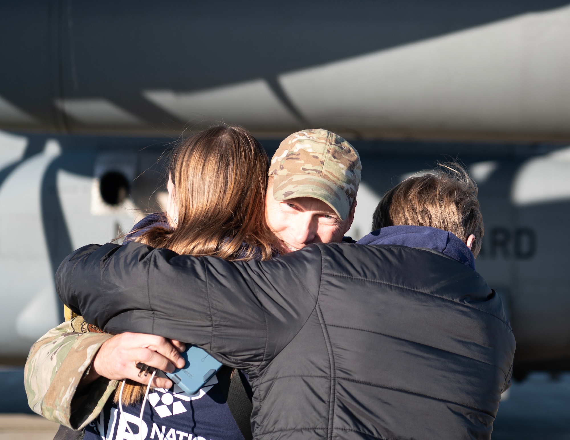 U.S. Air Force Airmen from the 133rd Airlift Wing reunite with their families and friends in St. Paul, Minn., Dec. 7, 2023.