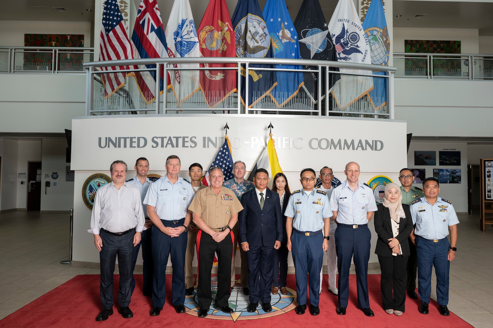 Lt. Gen. Stephen D. Sklenka, deputy commander, U.S. Indo-Pacific Command, hosted Dato Alirupendi, permanent secretary ministry of defense, State of Brunei Darussalam, at USINDOPACOM headquarters on Dec. 7, 2023, for the 16th joint defence working committee and the signing of the Section 505 Agreement. The bilateral engagement further builds upon the cooperation and interoperability between the two countries, codifies the exchange of diplomatic notes and assets, and demonstrates USINDOPACOM’s commitment to its Allies and partners to help ensure a free, open, and prosperous Indo-Pacific. (U.S. Army photo by Sgt. Austin Riel)