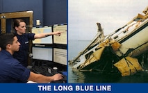 Coast Guard watchstanders using Rescue 21 to work a case. (U.S. Coast Guard) 

Hull of the Morning Dew after the accident during recovery operations. (National Transportation Safety Board)