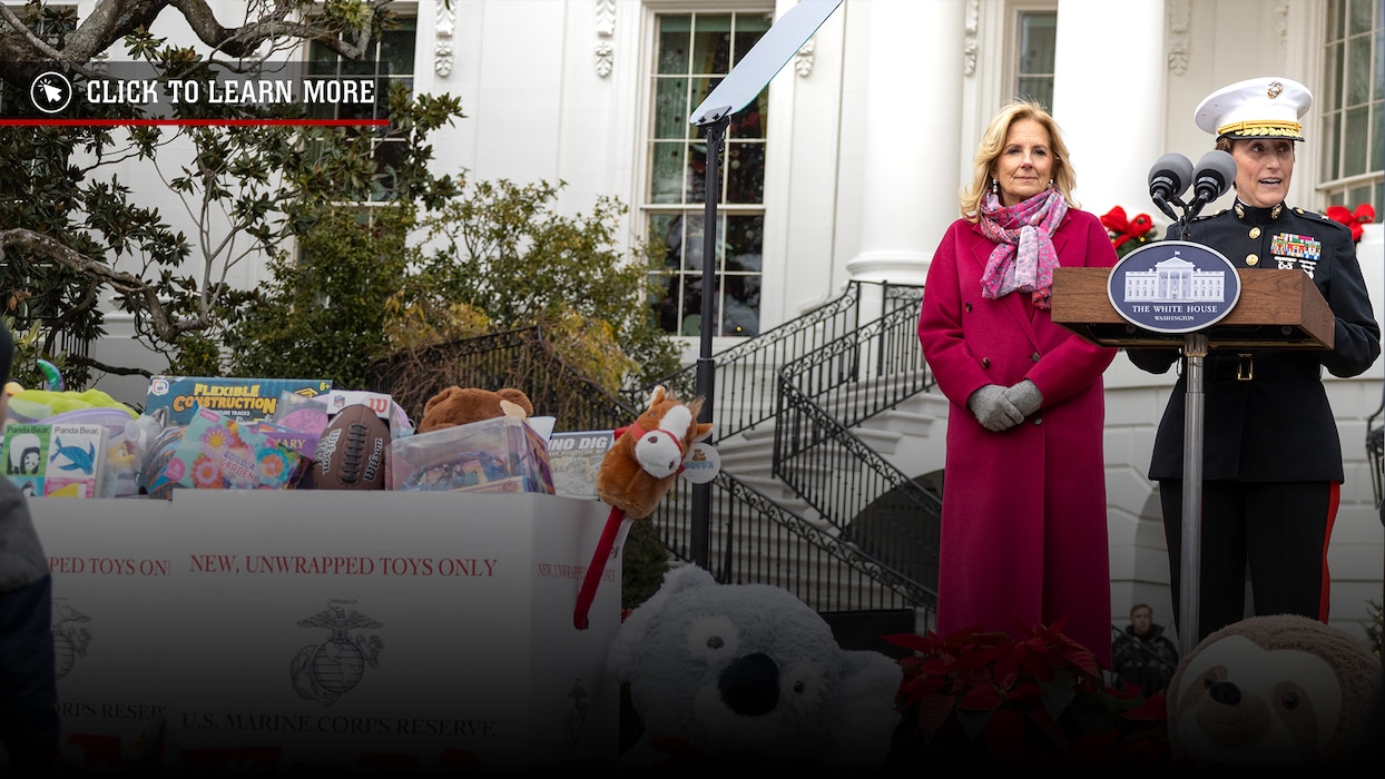 First Lady of the United States hosts Toys for Tots event at White House