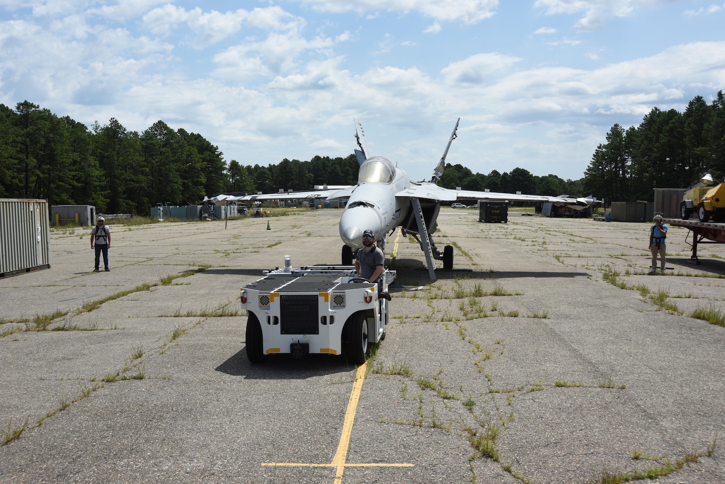 The Wing Walker team at Naval Air Warfare Center Aircraft Division Lakehurst held its first successful test of a system designed to reduce costly crashes on aircraft carriers.