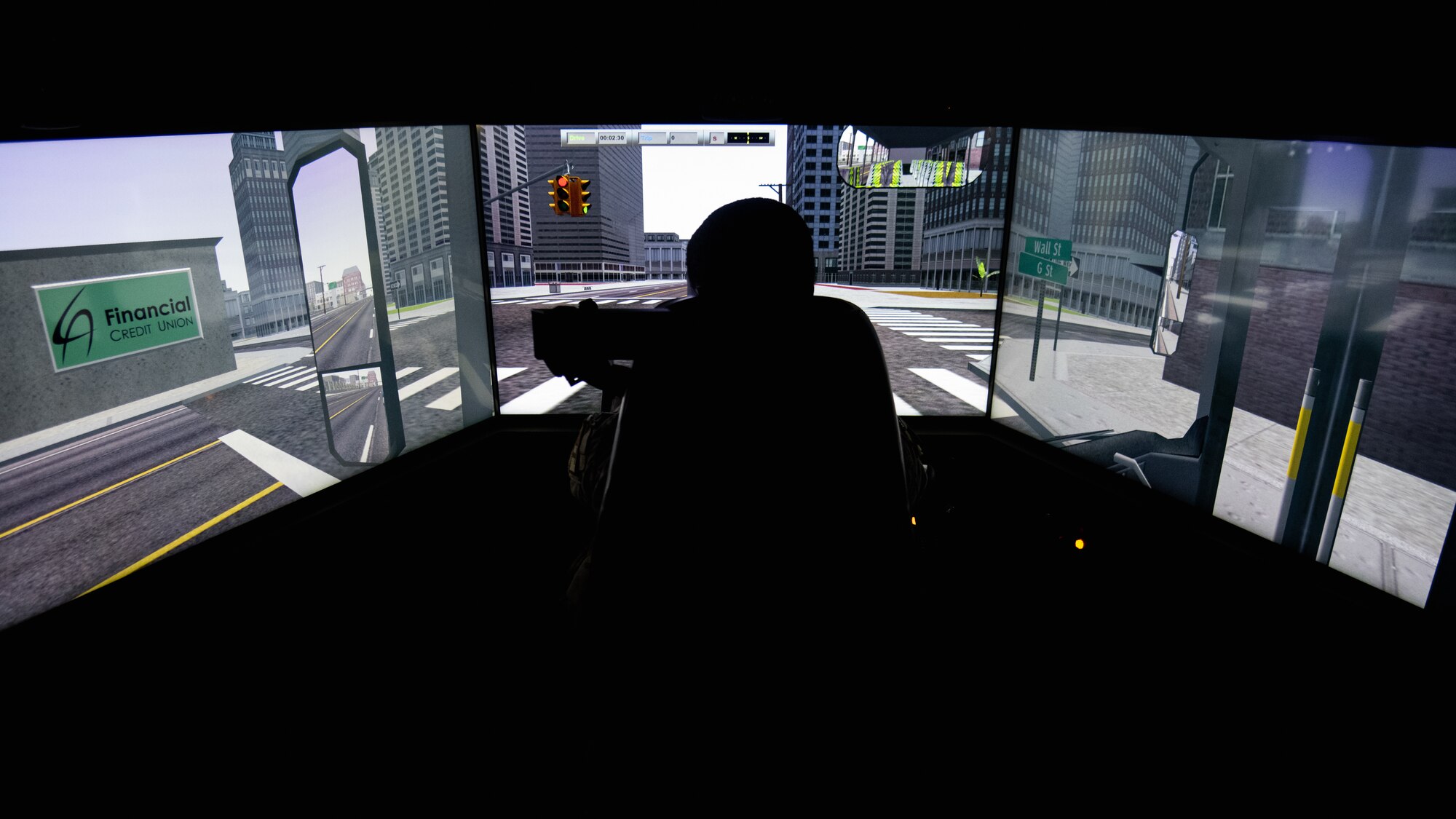 With more than 6,000 requests to move more than 4 million pounds of cargo annually, the 6th LRS ground transportation flight makes training multi capable Airmen their top priority. For the past four years, the ground transportation team introduced a vehicle simulator to supplement the unit’s rigorous training regimen. (U.S. Air Force photo by Airman 1st Class Zachary Foster)