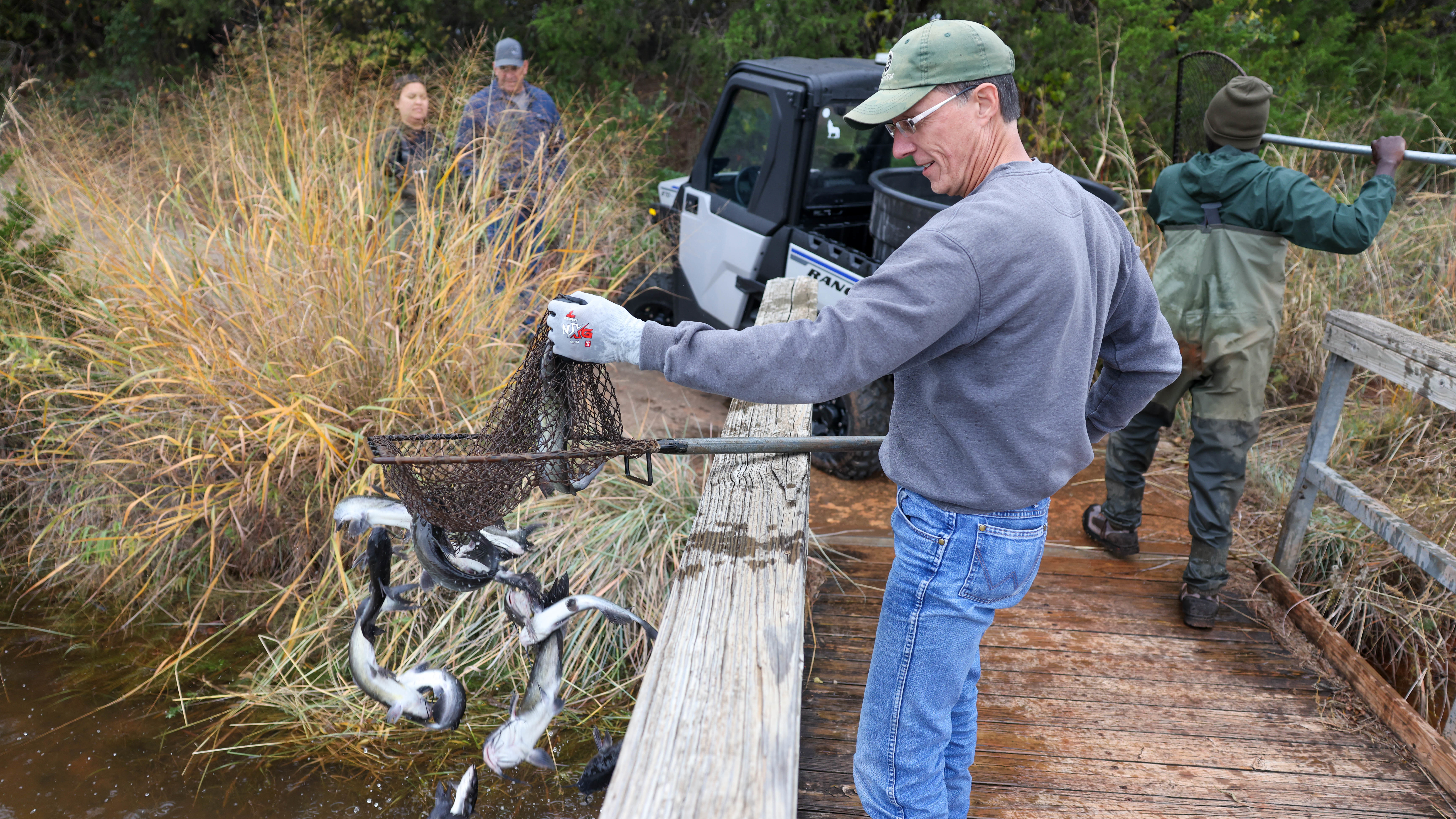 Base ponds restocked with catfish, trout ahead of Winter season