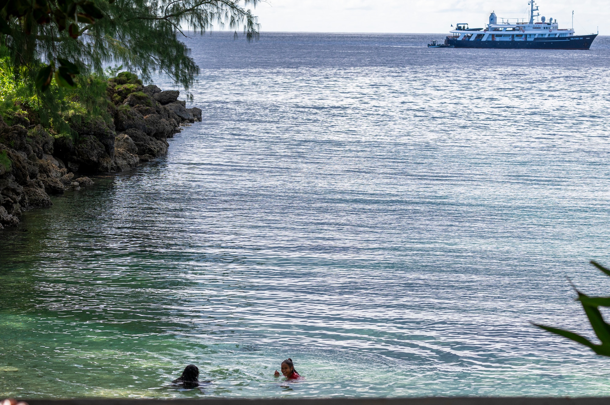 Photo of children from Angaur, Republic of Palau swimming