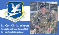graphic with photo of Jackson and AFSFC shield