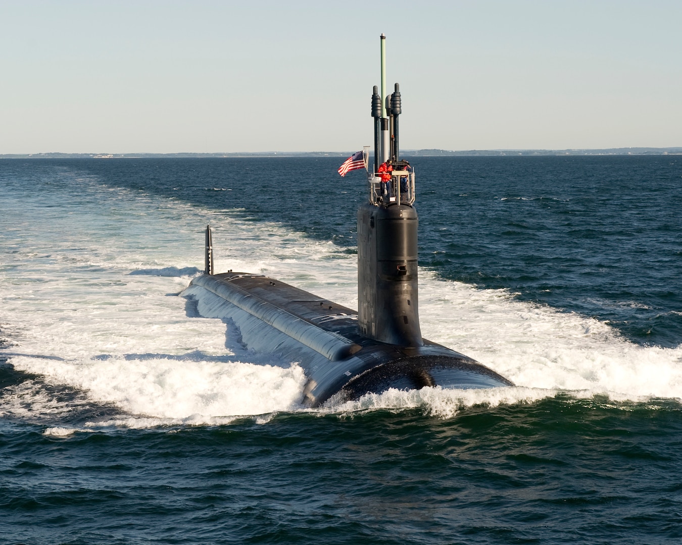 The Virginia-class attack submarine Pre-Commissioning Unit (PCU) Missouri (SSN 780) conducts sea trials.