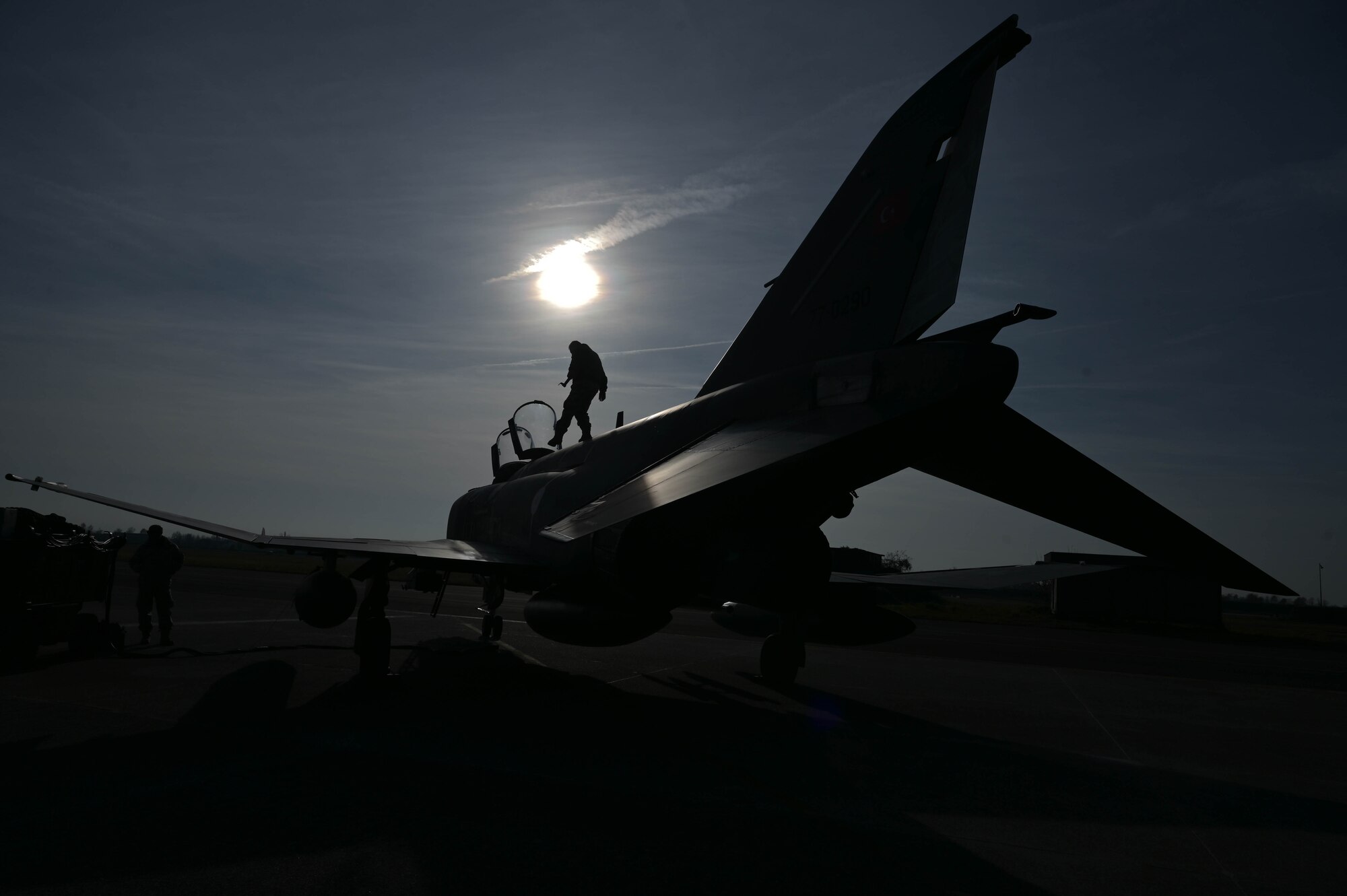 people on flight line