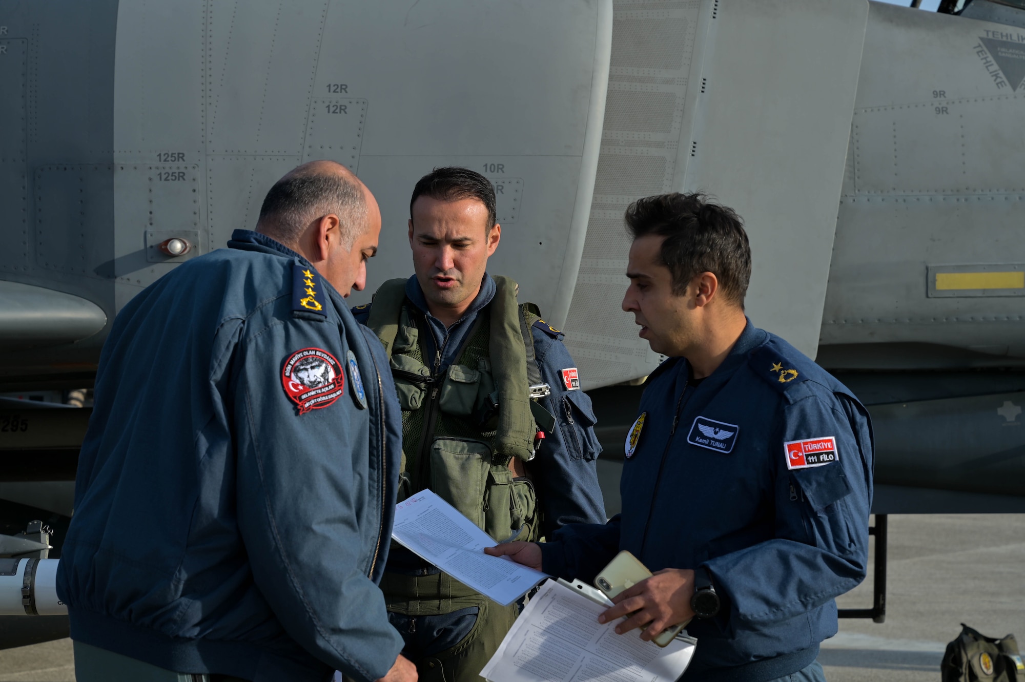 people on flight line