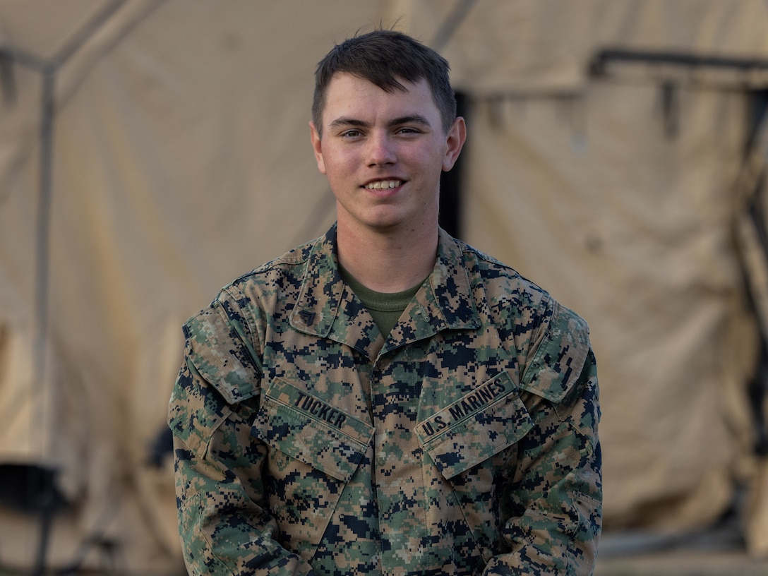 U.S. Marine Corps Cpl. Branson Tucker, a combat engineer with I Marine Expeditionary Force Support Battalion, I MEF Information Group, participates in Exercise Steel Knight 23.2, Marine Corps Base Camp Pendleton, California, Nov. 29, 2023. Steel Knight is an annual, three-phase exercise designed to train I Marine Expeditionary Force in the planning, deployment and command and control of a joint force against a peer or near-peer adversary combat force and enhance existing live-fire and maneuver capabilities of the Marine Air-Ground Task Force. (U.S. Marine Corps photo by Lance Cpl. Tyler Wilson)