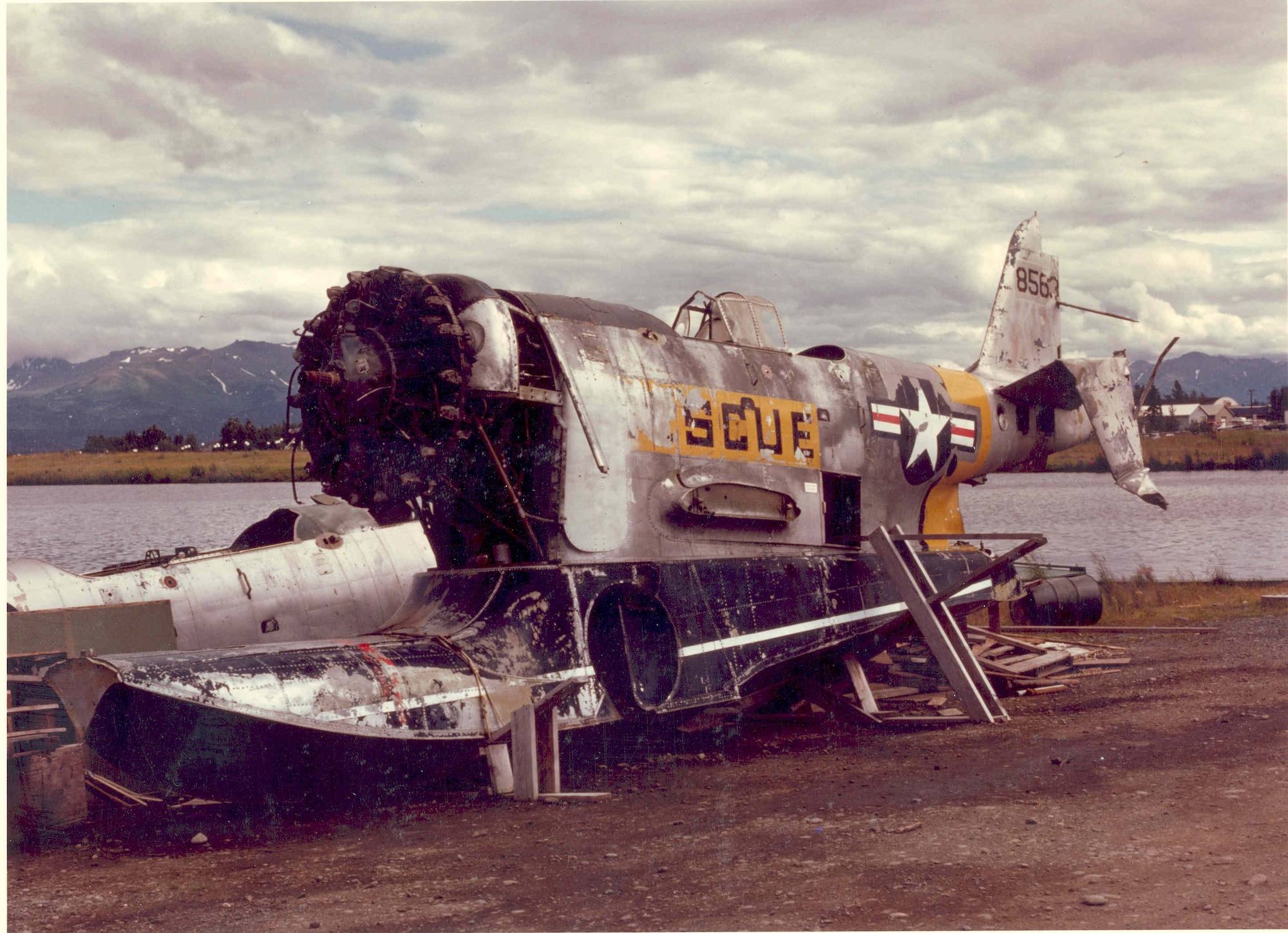 Historic photo of a Grumman Duck amphibian aircraft.