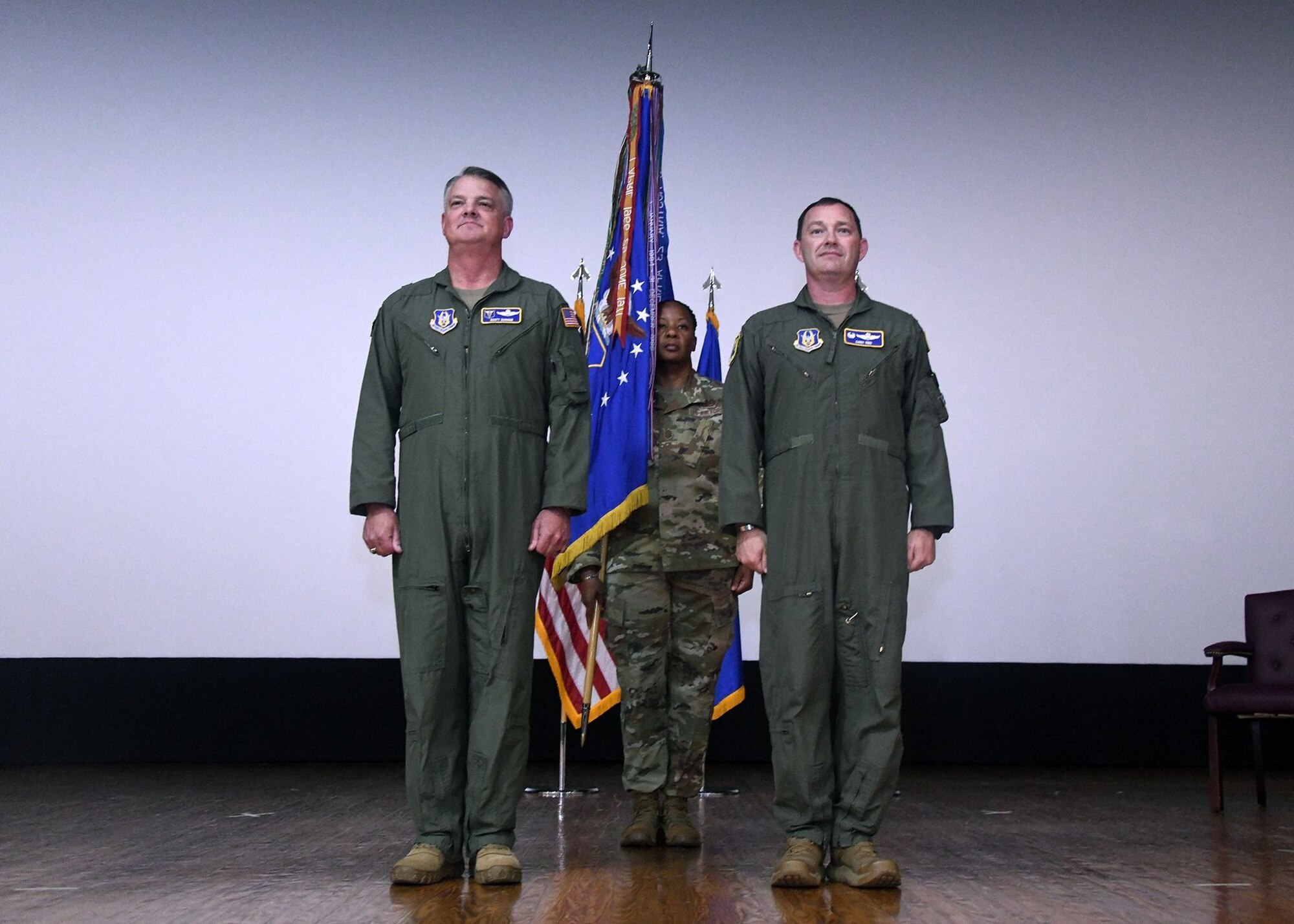 Col. Corey Reed, 459th Air Refueling Wing Commander (Right), assumed command of the 459th Air Refueling Wing during his assumption of command ceremony held at Joint Base Andrews, Md. As the commander, Col. Reed will support and direct more than 1,200 military and civilian personnel in 20 units and have control of eight KC-135R Stratotanker aircraft. The Fourth Air Force Commander, Brigadier General Scott Durham, was the presiding official.