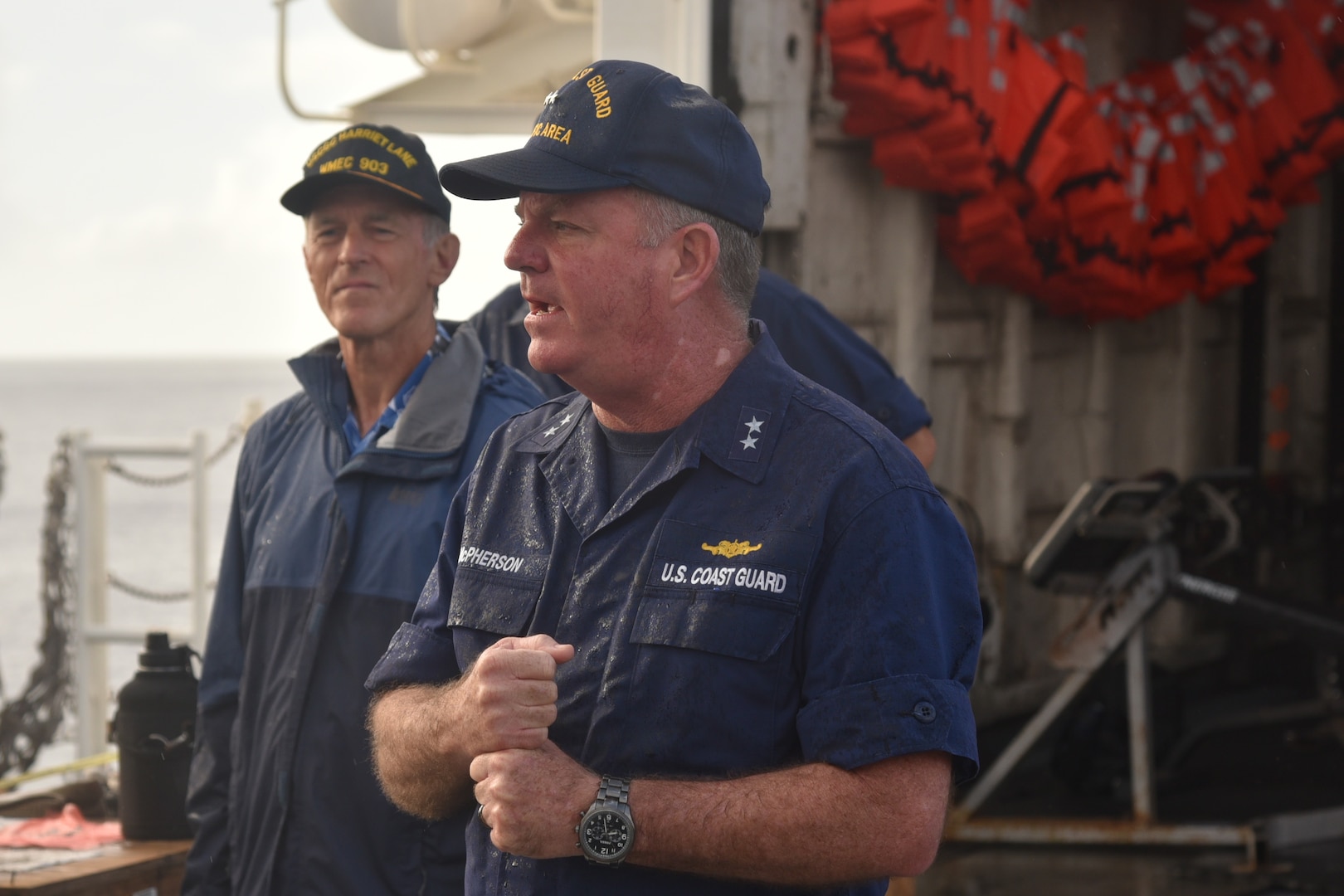 U.S. Coast Guard Cutter Harriet Lane (WMEC 903) and crew arrive at its new homeport at Pearl Harbor, Dec. 14, 2023, after transiting more than 9,440 miles over 35-days from Portsmouth, Virginia. The Harriet Lane is U.S. Coast Guard Pacific Area’s newest Indo-Pacific support cutter and spent more than 15 months in a Service Life Extension Program (SLEP) in Baltimore, Maryland, to prepare for the transition in missions and operations. Following reconstitution of the crew in July and returning to Portsmouth in August, the crew went through an extensive dockside period, ensuring the cutter was ready for the transit from the Atlantic Ocean to the Pacific Ocean. (U.S. Coast Guard photo)