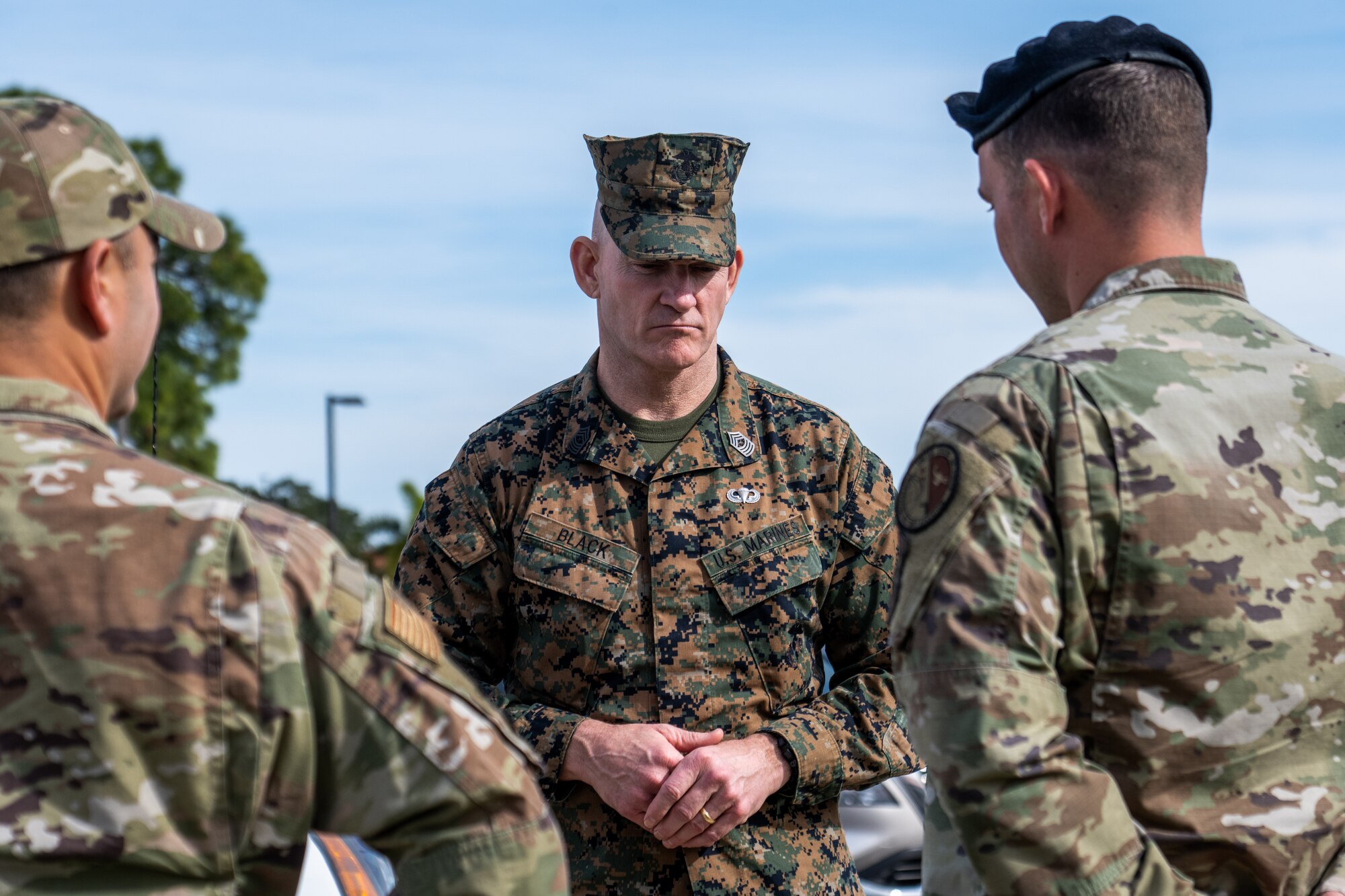 SEAC Black visited the 6th ARW to gain insight on the issues Airmen are facing, ensuring his ability to better advocate within his position. During his tour, he met with Airmen from each of the wing’s groups. (U.S. Air Force photo by Airman 1st Class Zachary Foster)