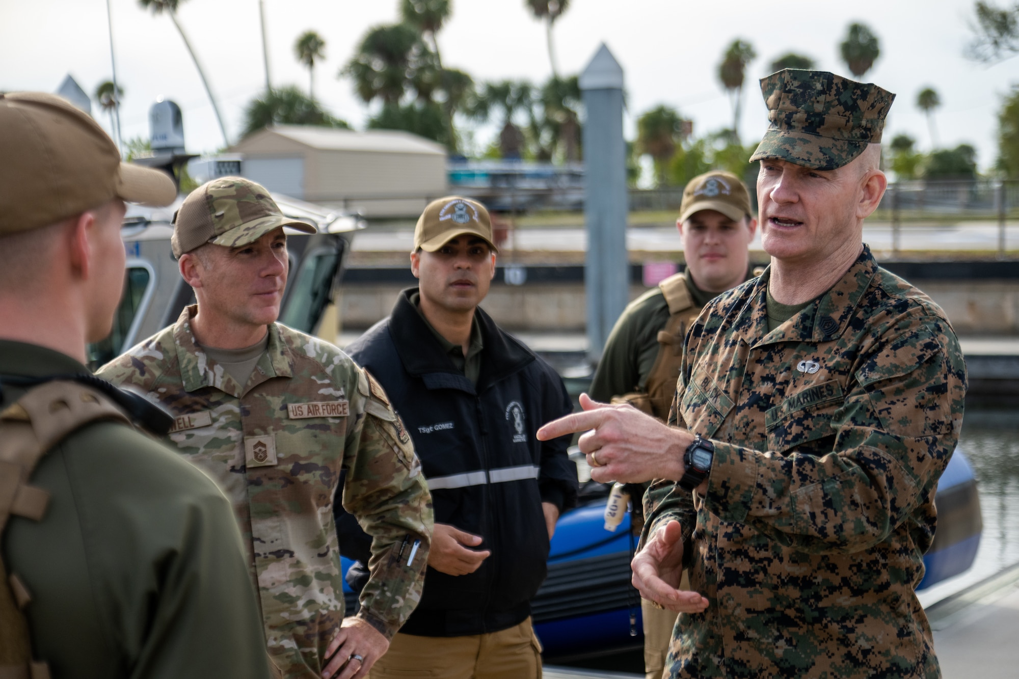 SEAC Black visited the 6th ARW to gain insight on the issues Airmen are facing, ensuring his ability to better advocate within his position. During his tour, he met with Airmen from each of the wing’s groups. (U.S. Air Force photo by Airman 1st Class Zachary Foster)