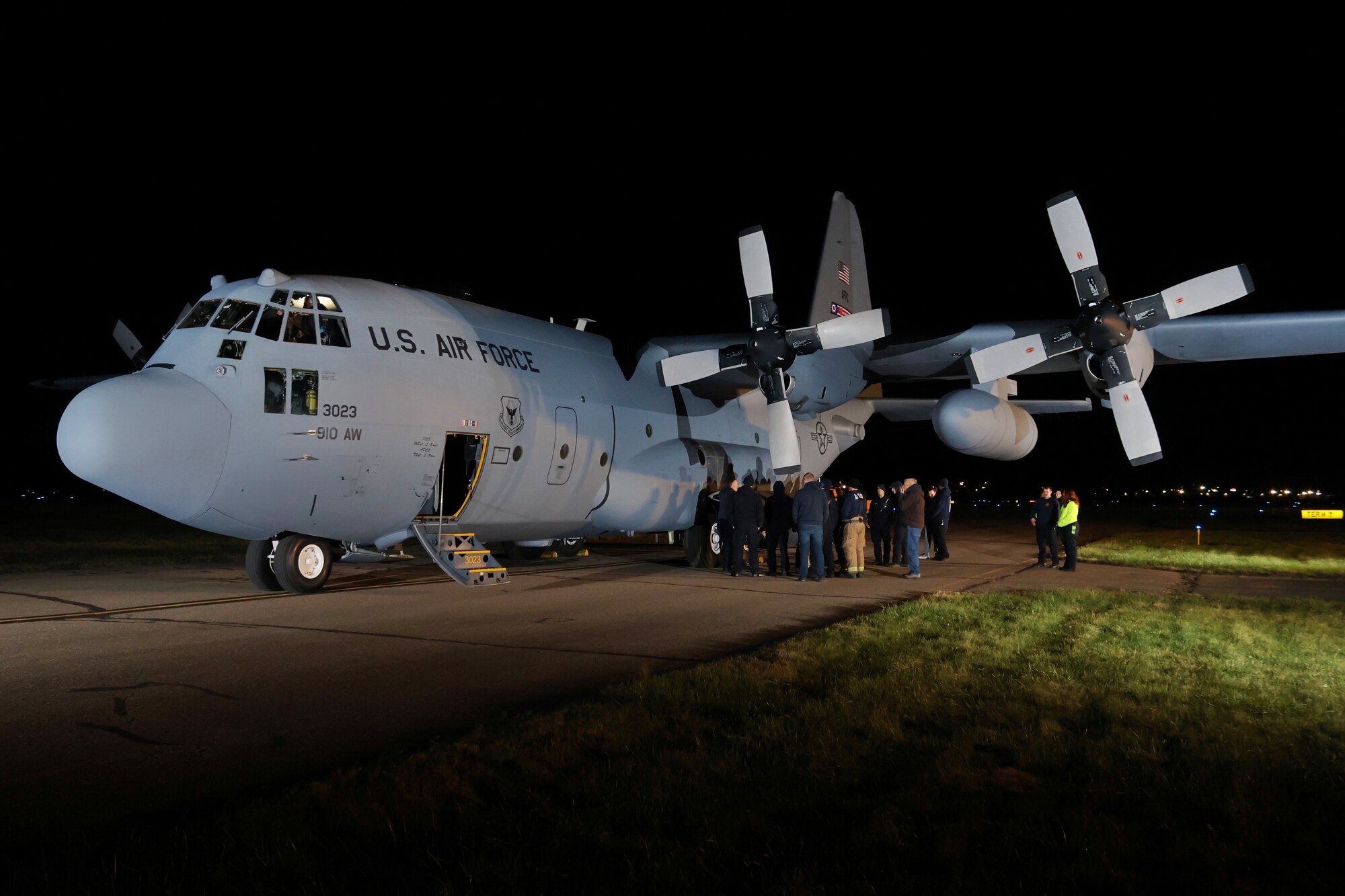 Youngstown Air Reserve Station firefighters provide aircraft emergency response orientation training for firefighters from Erie, Pennsylvania while at Erie International Airport Tom Ridge Field, Nov. 10, 2023.