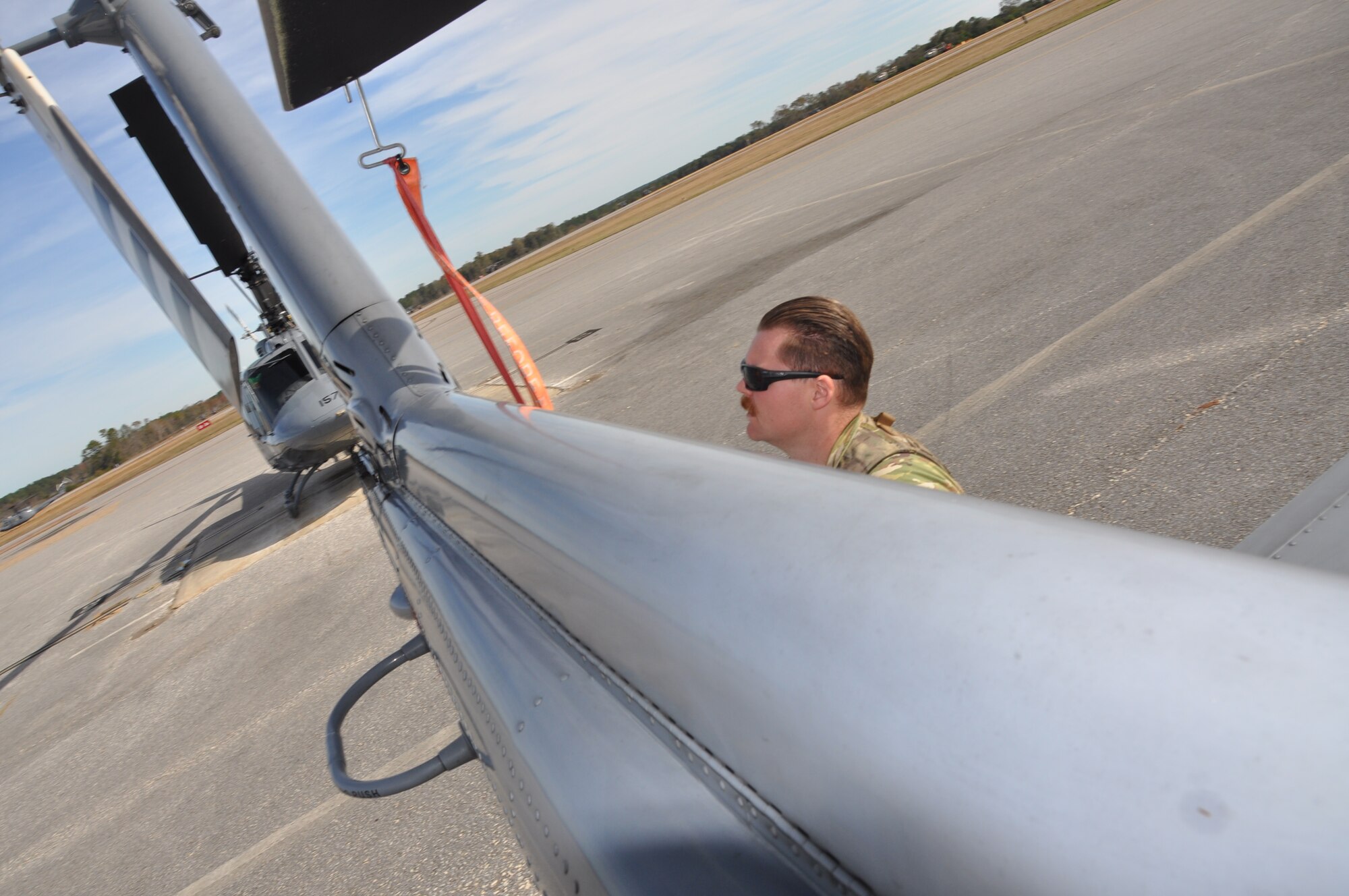 a person conducts preflight checks