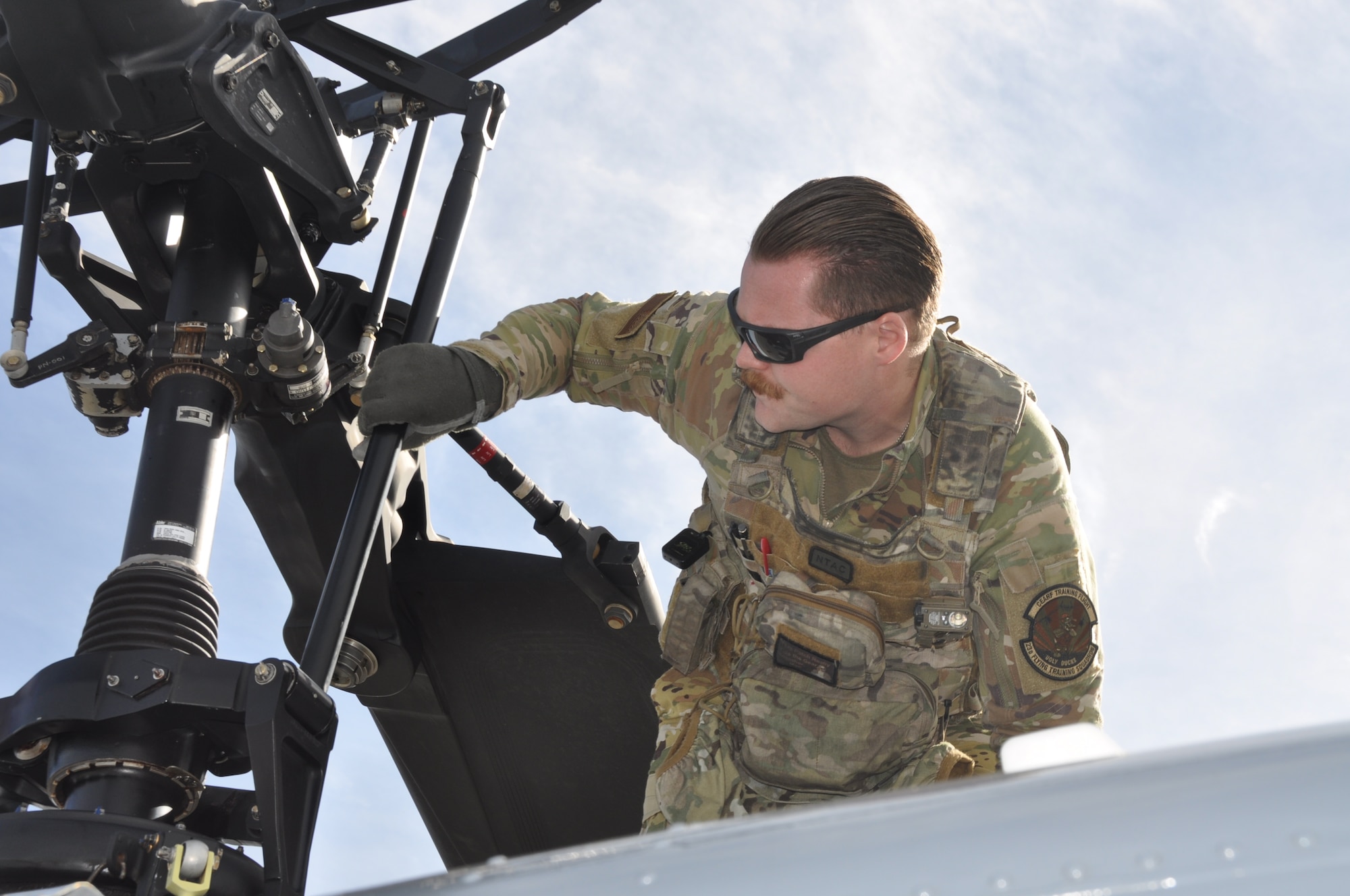 a person conducts a preflight check