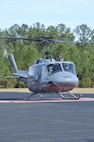 a helicopter lands