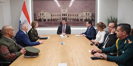 U.S. Army Gen. Laura Richardson meets with Paraguayan President Santiago Peña and senior government officials.