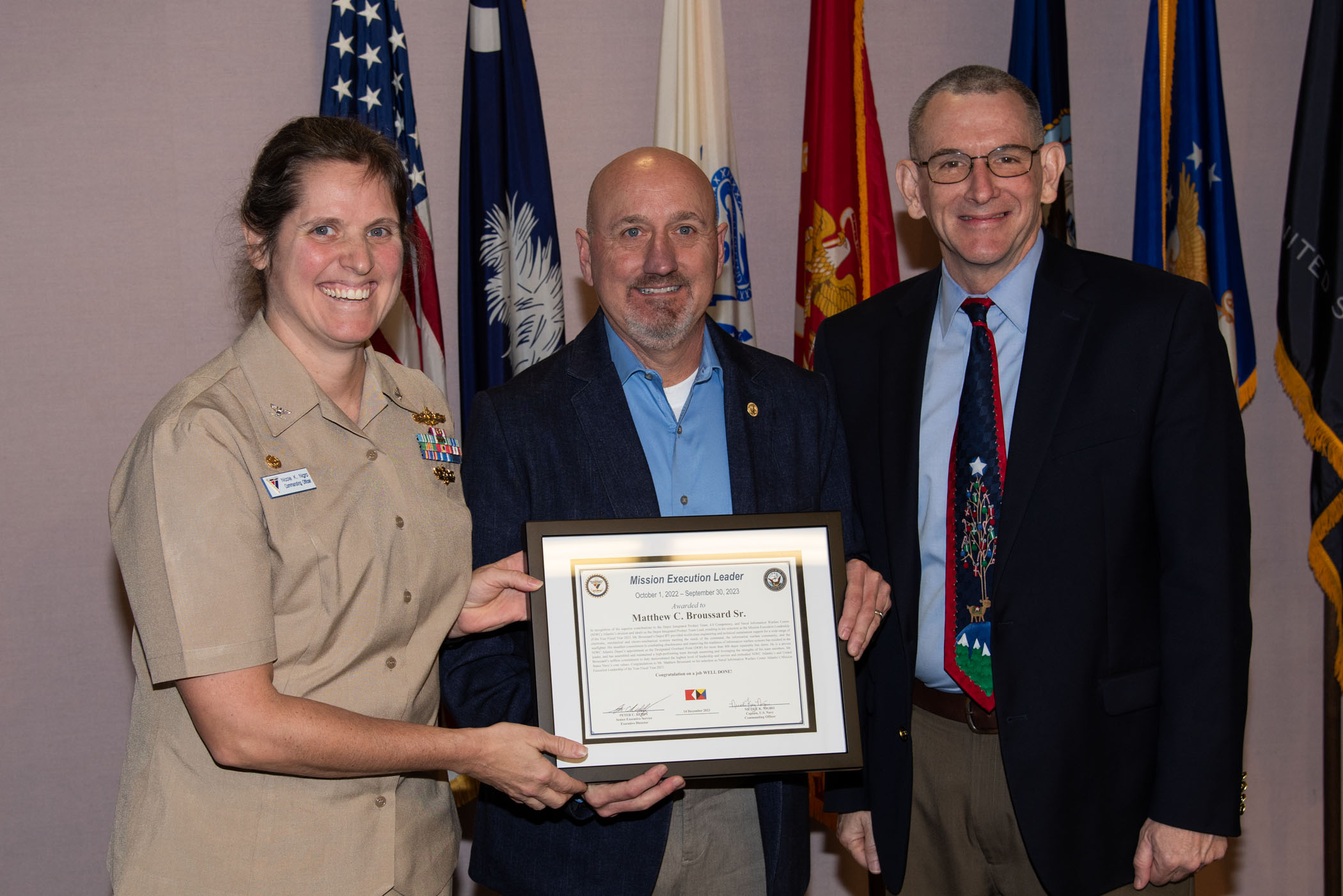 Matthew Broussard receives Mission Execution Leader of the Year for 2023