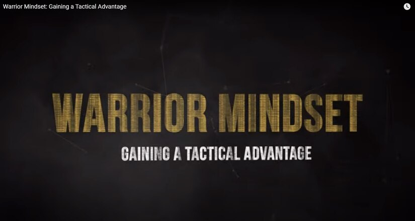 Warrior Mindset gaining a tactical advantage opening slide