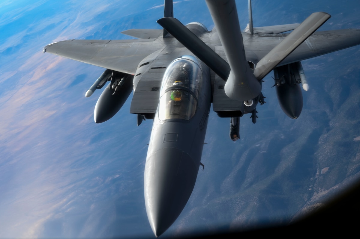 F-15 flying