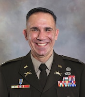 Official photo of COL John J. Geis III, chief of staff at JTF-NCR/USAMDW. He is dressed in the Army Green Service Uniform.