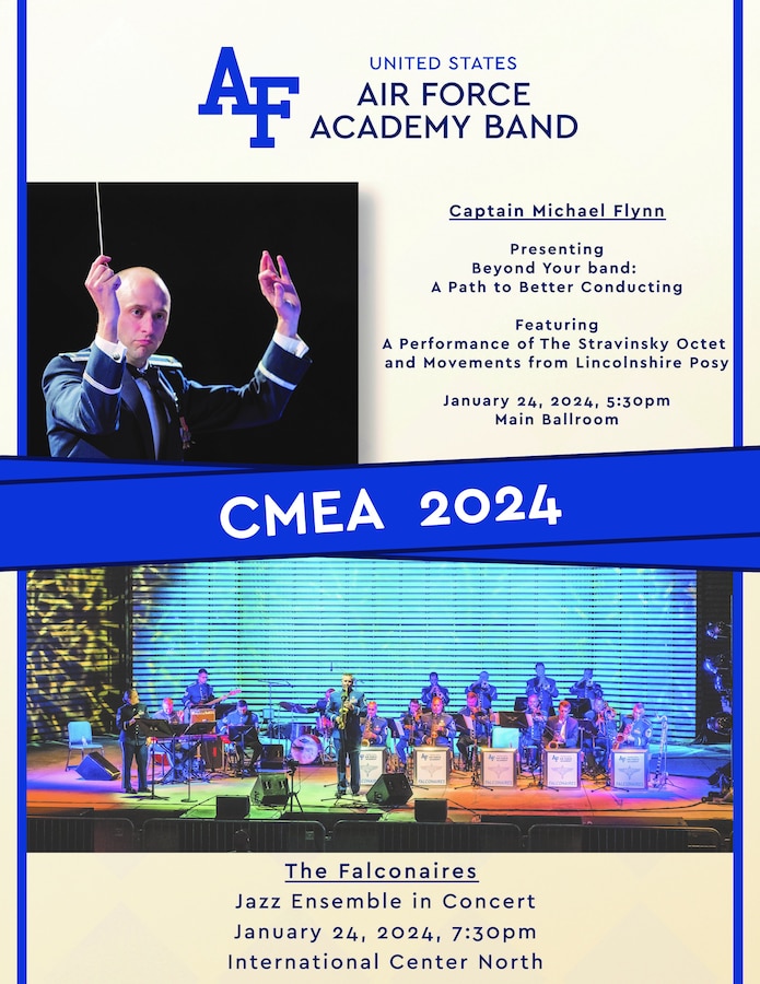 Featured presentation and performance by USAF Academy Band members at the Colorado Music Educators Association 2024