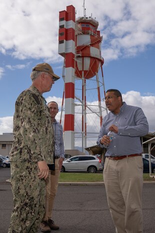 National Nuclear Security Administration (NNSA) Principal Deputy Administrator Frank Rose, right, accompanied by the Department of Energy/NNSA Liaison to U.S. Indo-Pacific Command, toured Pearl Harbor Naval Shipyard